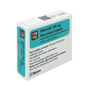 אריזת Sildenafil Mylan 100 mg סילדנפיל 100 מ״ג
